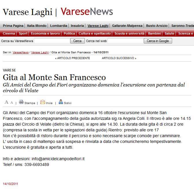 VareseNews 14-10-2011