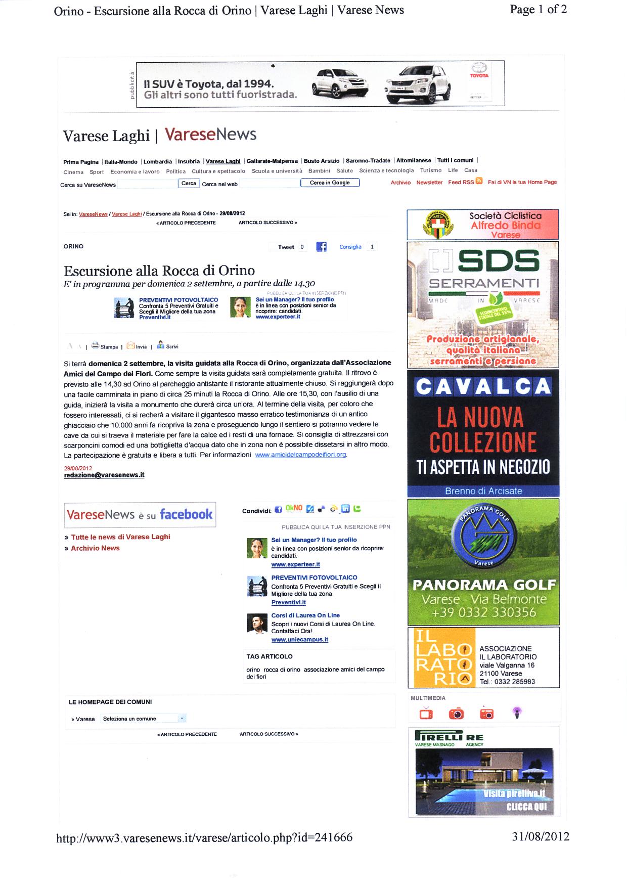 VareseNews 30-08-2012